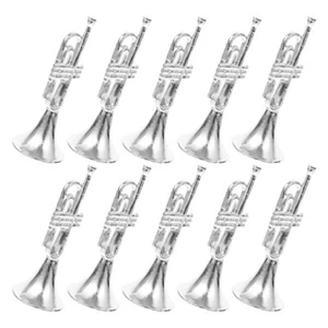 10 Pcs Direct Silver Decoration Mini Musical Instrument Decorations - Zdjęcie 1 z 12