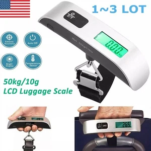 Portable Travel LCD Digital Hanging Luggage Scale Electronic Weight 50kg/10g - Picture 1 of 15