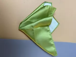 100% Polyester Handmade 9.5 LIME pocket square Luxury Refine Quality - Picture 1 of 3