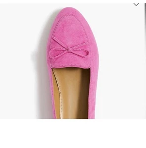 Mocassino J Crew rosa scamosciato con fiocco - Foto 1 di 4