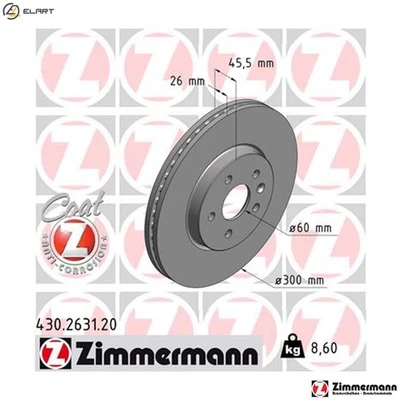 2x BRAKE DISC 430.2631.20 FOR CHEVROLET VAUXHALL MOKKA BUICK OPEL 4cyl TRAX 1.4L - Image 1 of 4