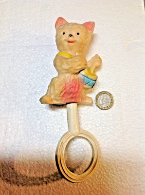 Pouet Hochet Ancien 1970 Vintage Hauteur 17 Cm Largeur 6,50 cm - Photo 1/2