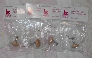 Bell Ceramics 30 mm Shoulder Plate Neck Connectors (4 PCS) Wood/Metal RD1012 NEW - Picture 1 of 5