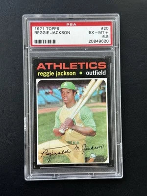 1971 Topps - Reggie Jackson #20 PSA 6.5 EX-MT+ Perfectly Centered!! - Image 1 of 2