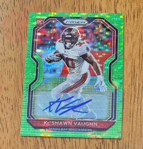 2020 Panini Prizm Green Pulsar Prizm Rookie Auto #320 KE'SHAWN VAUGHN Buccaneers - Picture 1 of 2