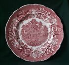 Enoch Wedgwood Avon Cottage Dinner Plate Ironstone Plate In Pink And White