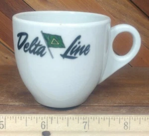 Delta Line Cruise Ship Ocean Liner Del Sud - Del Mar - Del Norte Demitasse Cup - Picture 1 of 11