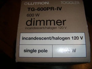 NUEVO INTERRUPTOR ATENUADOR LUTRON POLO ÚNICO # TG-600PR-IV CAJA SELLADA - Imagen 1 de 2