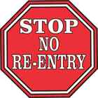 5In X 5In Stop No Re-Entry Sticker Car Truck Vehicle Bumper Sign Decal