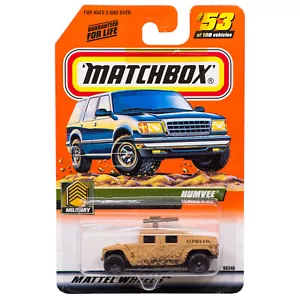 Matchbox #53 Humvee With No 2000 Logo With Mud Spatter New On Card - Picture 1 of 1