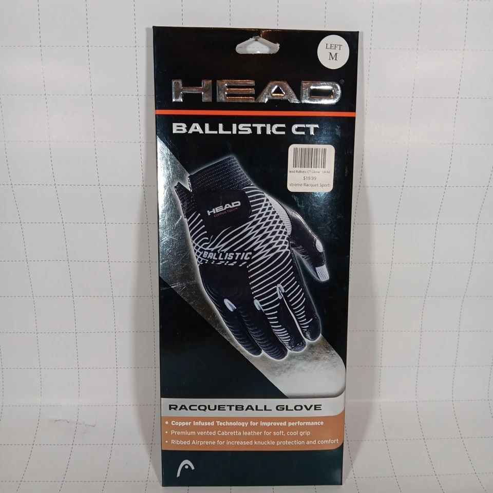 Head | BALLISTIC CT RACQUETBALL GLOVE | 986026 | RIGHT - LARGE