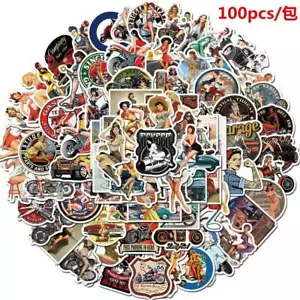 Luggage Decals Dope Sticker Lot 100 Retro Girls Vinyl Laptop Skateboard Stickers - Picture 1 of 7