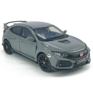 1:32 Honda Civic Type R Model Car Diecast Toy Vehicle Light Sound Boys Toys Gray - Picture 1 of 12