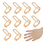 10 Pack Adjustable Finger Nail Art Finger Rings Women Girl Jewelry Nail Rings