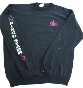 Vintage Distressed Lee Midweight Pullover Sweater Made in USA Ringo Starr Band - Picture 1 of 16