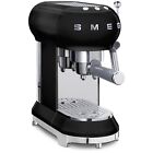Smeg Espresso Coffee Machine In Black 15 Bar - ECF01BLUK + 2 Year Warranty