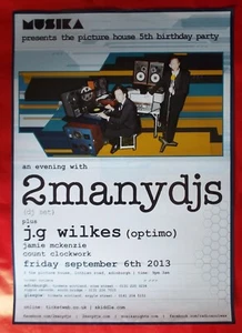 2 MANY DJS ORIGINAL GIG POSTER EDINBURGH 2013 42 cm x 59 cm - Picture 1 of 5