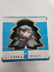 Coca-Cola Elf in Coke Glass Christmas Ornament Bottling Works Collection - Picture 1 of 4