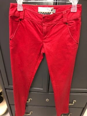 L.A.M.B. Pantalones de mezclilla ajustados con cremallera roja Gwen Stefani talla 2 Foto 1 de 4