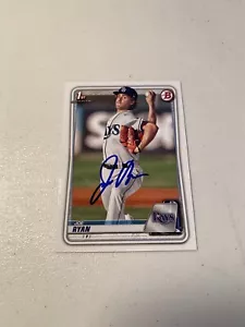 Joe Ryan Signed Autograph 2020 1st Bowman Rookie Card Minnesota Twins Tampa Rays - Picture 1 of 1