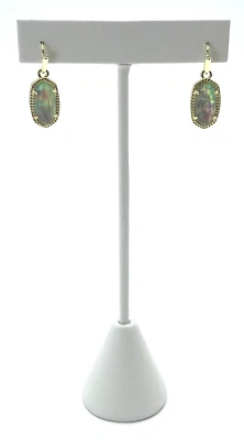 Kendra Scott Lee Gold Tone Wire Drop Earrings Lilac Abalone NWT - Image 1 of 4