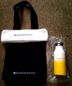 New SkinCeuticals SkinLab Black Bag, Water / Cold Liquid Bottle, White Headwrap - Picture 1 of 1