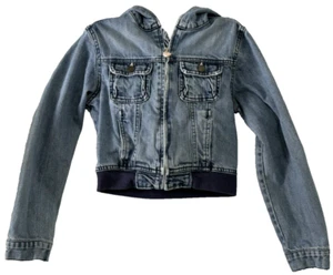 kIds GAP Girl's Denim Jean Hooded Jacket Sz L (10) RN 54023 - Picture 1 of 9