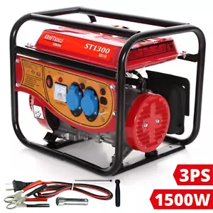 Stromerzeuger Benzin 4 Takt Notstromaggregat Stromgenerator Leise 1500W 3 PS - Bild 1 von 11