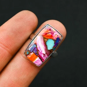 Natural Copper Turquoise Gemstone Handmade 925 Sterling Silver Jewelry Ring Gift - Picture 1 of 4