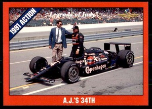 1992 COLLEGIATE COLLECTION LEGENDS OF INDY A.J.'S 34TH #57