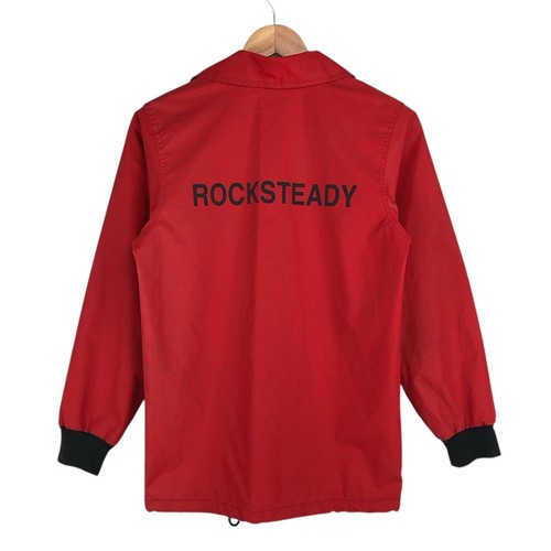 APC Hiver 1999 Rocksteady Spell Out Big Logo Vintage anni 90 Rosso PVC Coach Rain Jack