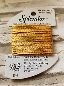 Rainbow Gallery Splendor Goldenrod 909 100% Seide 8 Yards Handarbeit - Bild 1 von 3