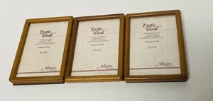 Lot of 3 Exotic Wood Picture Frames, Imported Teak, 3.5x5” Rounded Corners MCM - Picture 1 of 2