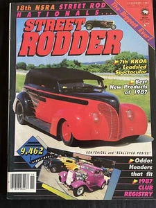 Street Rodder Magazine November 1987 Hot Rod Street Rod Kustoms - Imagen 1 de 5