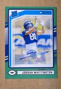 2024 Donruss Jordan Whittington Rated Rookie Green Press Proof RC Auto #352 SSP - Picture 1 of 2