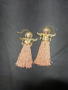  Borla Ángel Colgante Adorno de Navidad Dorado Rosa Con Estrás  - Imagen 1 de 9