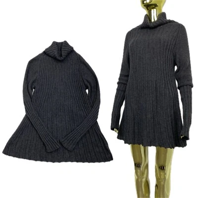 Sarah Pacini 复古罗纹针织羊毛混纺束腰毛衣 OS — 第 1/4 张图片