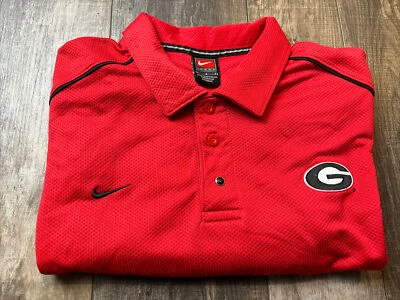 Polo Georgia Bulldogs Para Hombres Grande Nike Equipo Esfera Informal Golf Waffle Swoosh Foto 1 de 4