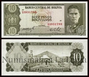 Bolivia - 10 Bolivianos ND Pick 154a(17) SC = UNC - Imagen 1 de 5