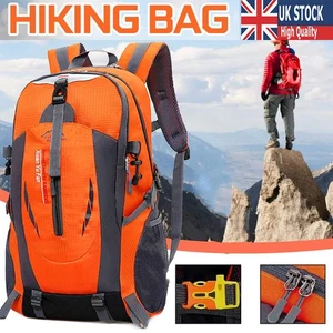 Large Waterproof Backpack Bag Camping Walking Hiking Outdoor Travel Rucksack 40L - Picture 1 of 25