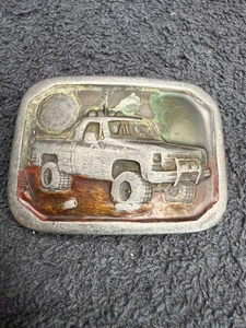 Vintage 4x4 Truck Belt Buckle 70s - Picture 1 of 8