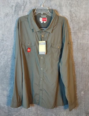 NUEVO CON ETIQUETAS Camisa Craghoppers X Nat Geo Para Hombres 4XL Verde Protector de Insectos Manga Larga Exterior Foto 1 de 4