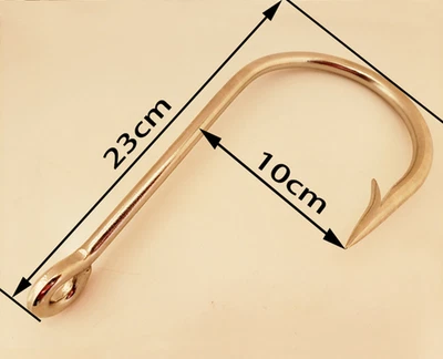 7731 Stainless Steel Super Large shark Fishing Hook Big Game Fish Tuna Bait 20/0 - image 1 of 4