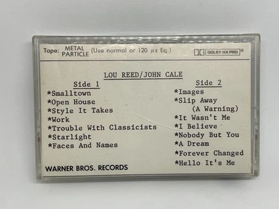 Lou Reed John Cale Promo Cassette Tape 4-26140 Advance WEA Test Pressing - Image 1 of 4