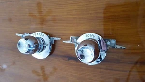 1958 CADILLAC RADIO KNOBS & BEZELS & TUNER PLATES REPLATED - Picture 1 of 12