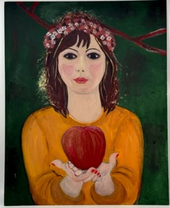 Temptress Painting Original Art Acrylic on Canvas Board Beata Ulikowska Signed - Picture 1 of 8
