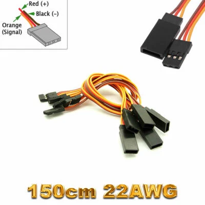 1x Servokabel Verlängerungskabel 150cm Servo Kabel Verlängerung JR 22AWG 1500mm - Bild 1 von 4