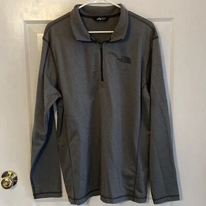North Face Pullover Tech Sweatshirt Jacket Micro-Fleece Lined Mens Sz XL Gray - Picture 1 of 6
