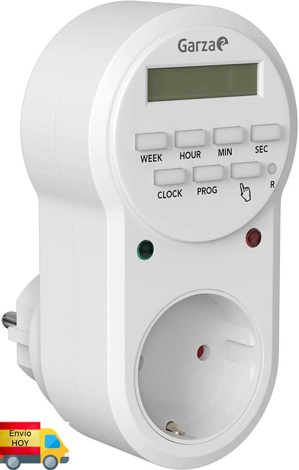 GARZA TEMPORIZADOR PROGRAMABLE ENCHUFE DIGITAL PROGRAMADOR 3680W 16A ENVIO HOY - Imagen 1 de 1