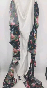  FALDA CAMA DOBLE Ralph Lauren ISADORA Cosette Flores Negras - Imagen 1 de 2
